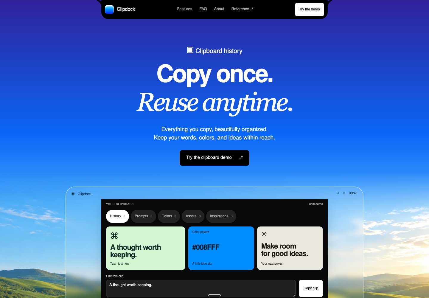 Rendered Clipdock motion template preview