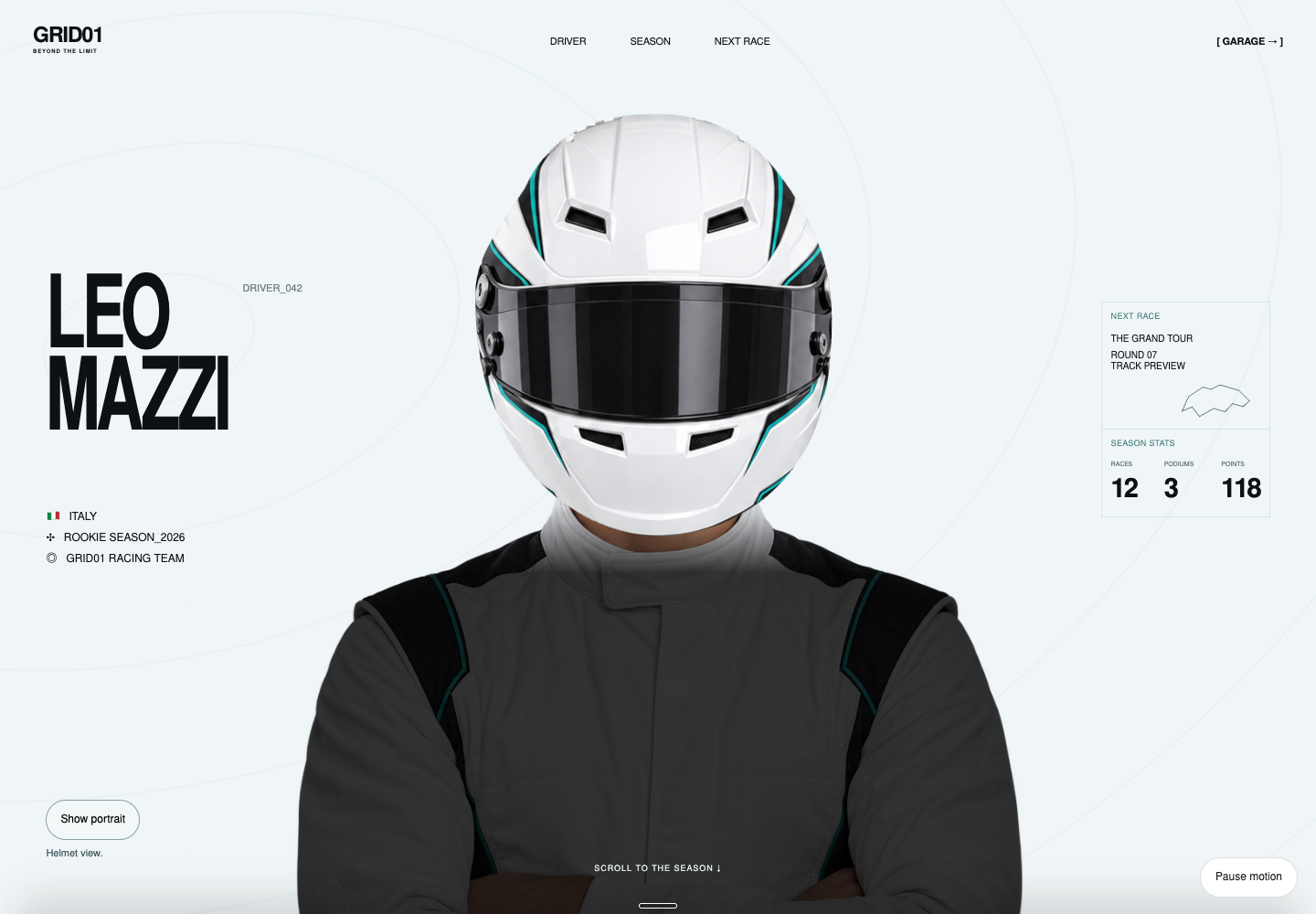 Rendered GRID01 / Leo Mazzi motion template preview