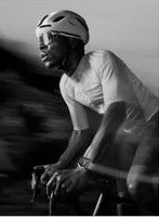 A cyclist on the road